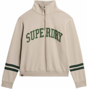 Superdry Mikina 'Athletic Essentials'  sivobéžová / zelená