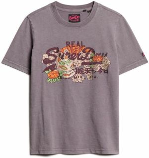 Superdry Tričko 'Tokyo'  svetlobéžová / sivá / svetlozelená / oranžová