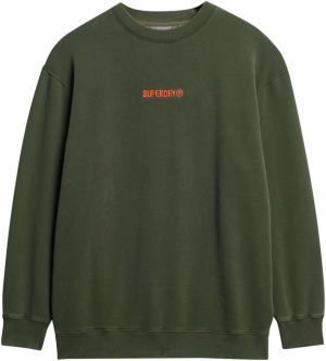 Superdry Mikina  olivová / oranžová