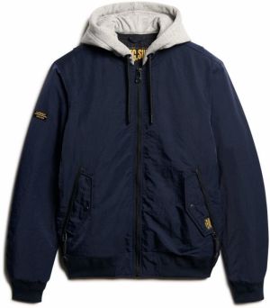Superdry Prechodná bunda 'MA1'  námornícka modrá / sivá melírovaná