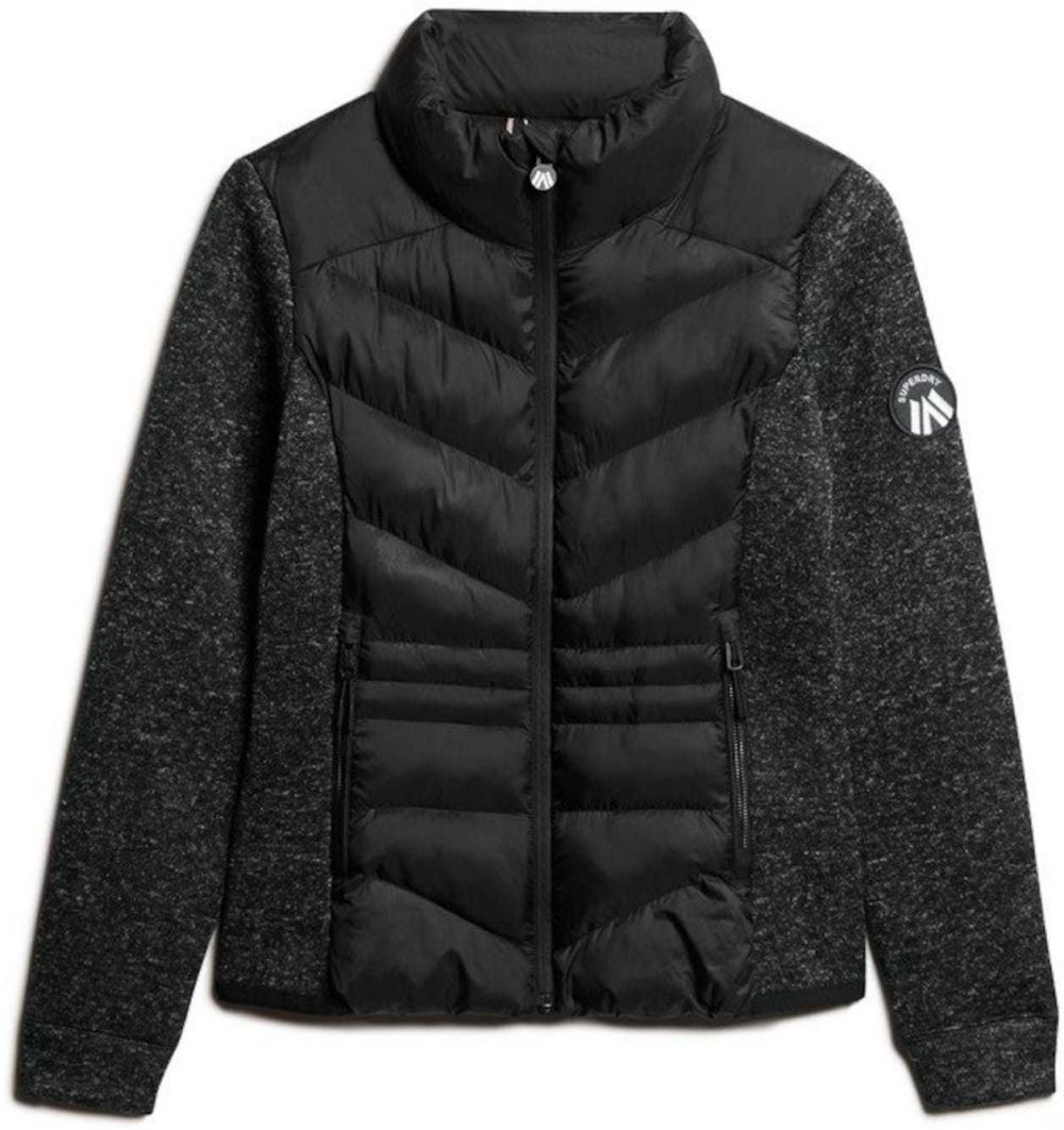 Superdry Kardigán 'Storm'  čierna / čierna melírovaná