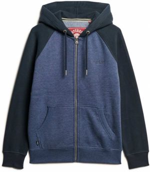 Superdry Tepláková bunda 'Essential'  námornícka modrá / modrá melírovaná