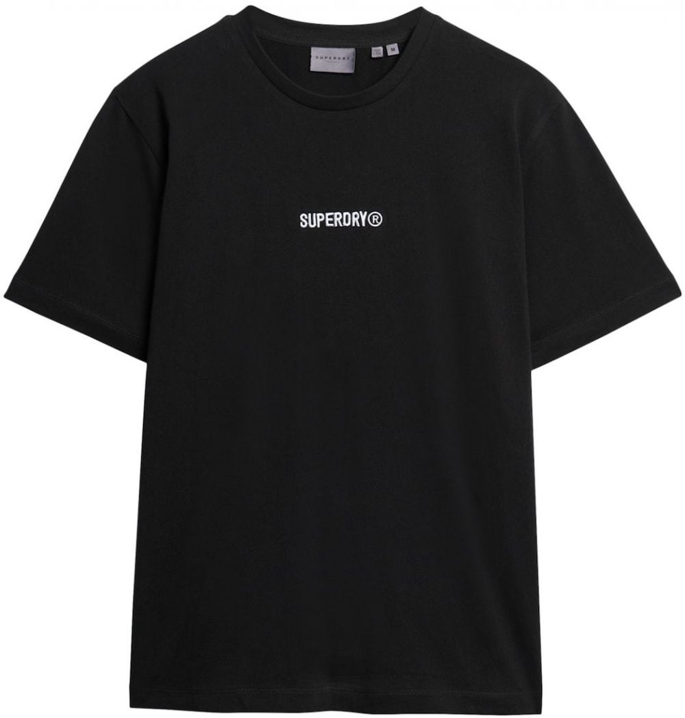 Superdry Tričko  čierna / biela