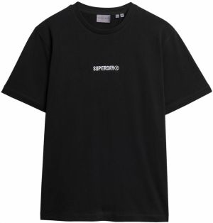 Superdry Tričko  čierna / biela