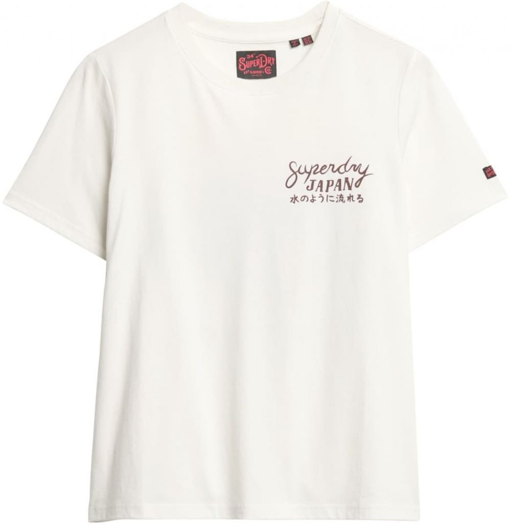 Superdry Tričko 'TOKYO'  námornícka modrá / zelená / červená / biela ako vlna