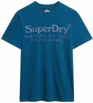 Superdry Tričko 'Venue'  enciánová / sivobéžová