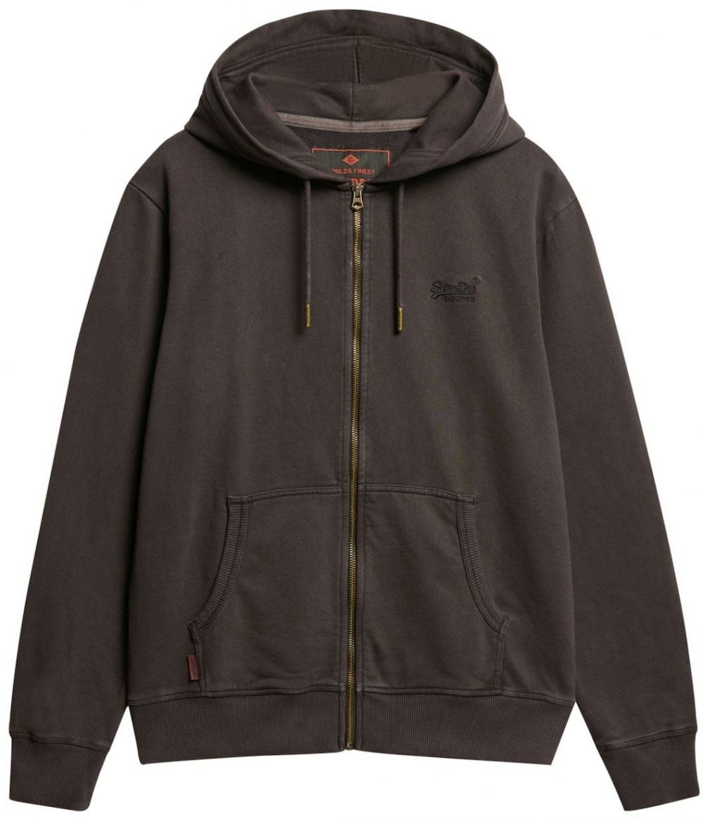 Superdry Tepláková bunda 'Essential'  tmavohnedá