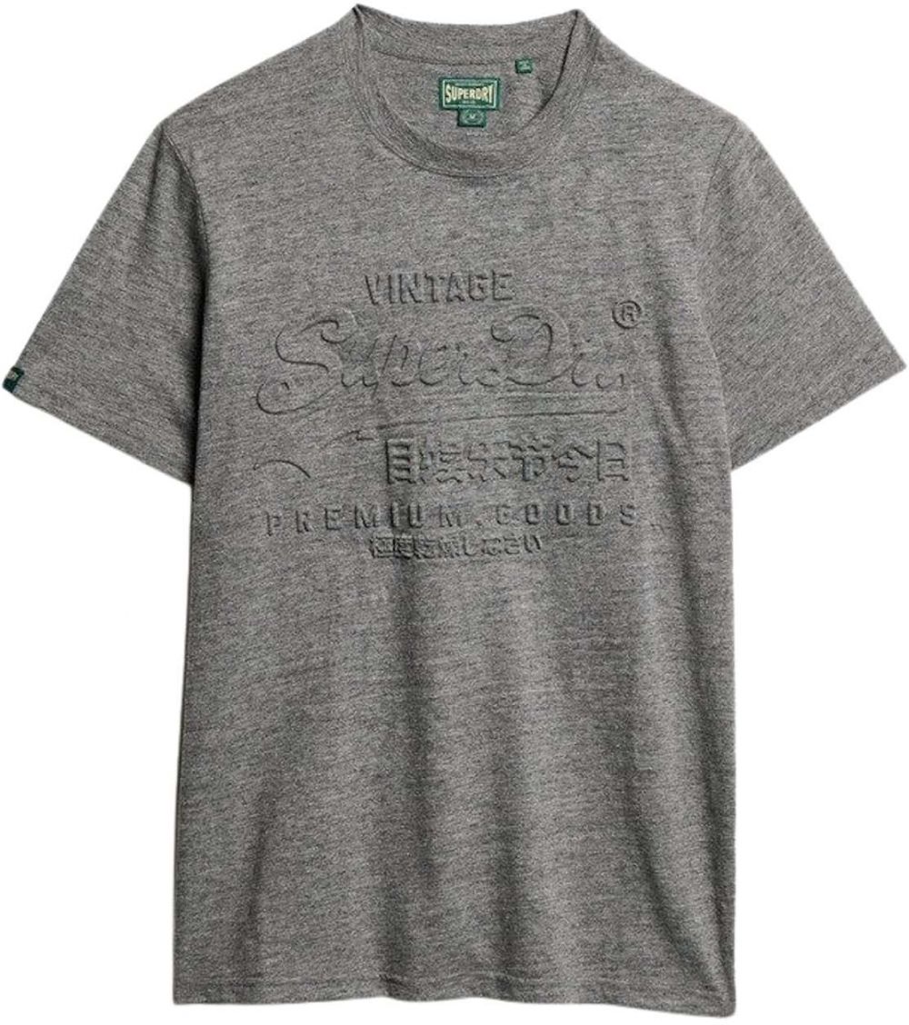 Superdry Tričko  tmavosivá
