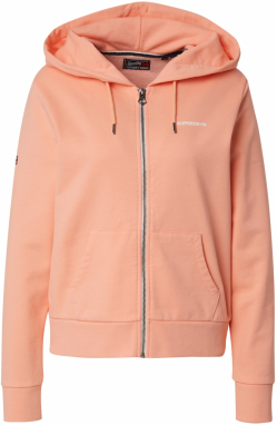 Superdry Tepláková bunda  pastelovo ružová