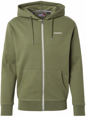 Superdry Tepláková bunda  zelená