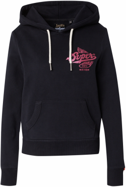 Superdry Mikina  tmavoružová / čierna