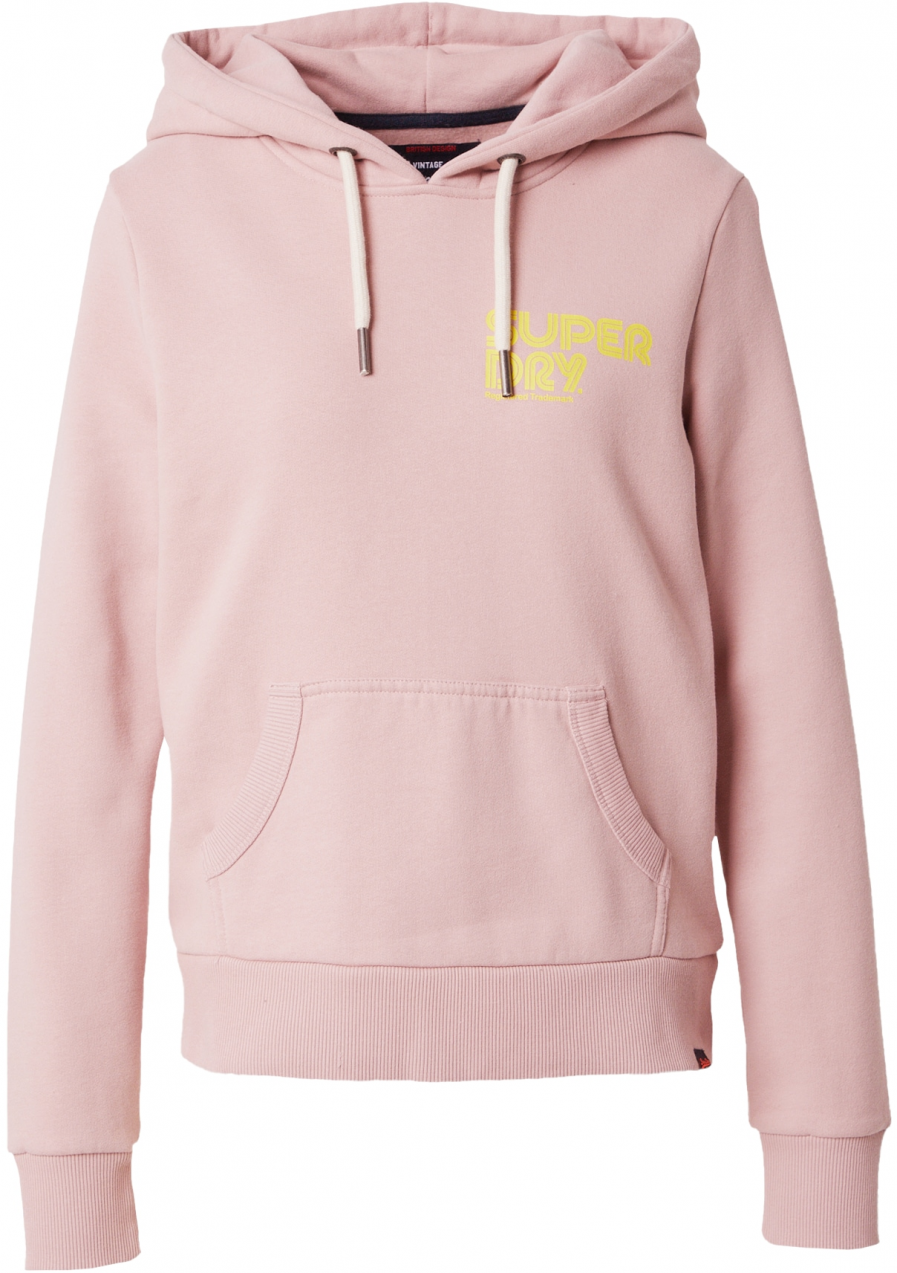 Superdry Mikina  žltá / ružová