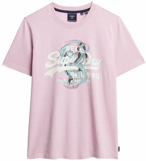 Superdry Tričko  tyrkysová / slivková / čierna / biela