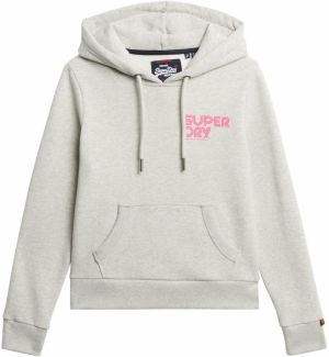 Superdry Mikina  svetlosivá / ružová