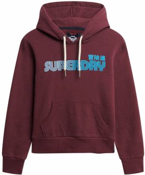 Superdry Mikina  svetlomodrá / burgundská