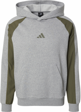 ADIDAS SPORTSWEAR Mikina  sivá melírovaná / olivová / biela