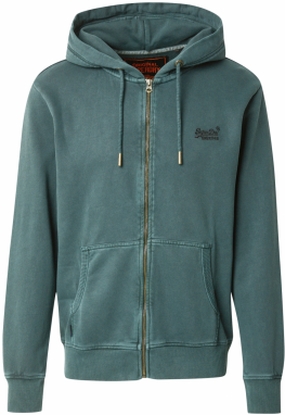 Superdry Tepláková bunda 'Essential'  tmavozelená