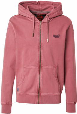 Superdry Tepláková bunda 'Essential'  vínovo červená