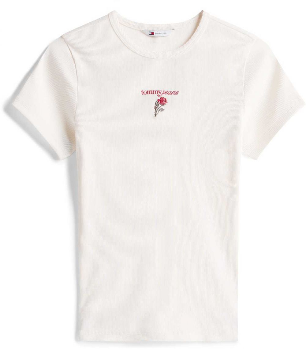 Tommy Jeans Tričko  zelená / červená / biela