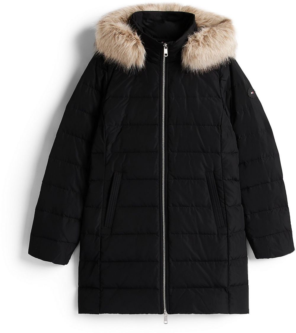 TOMMY HILFIGER Zimný kabát  béžová / svetlohnedá / čierna