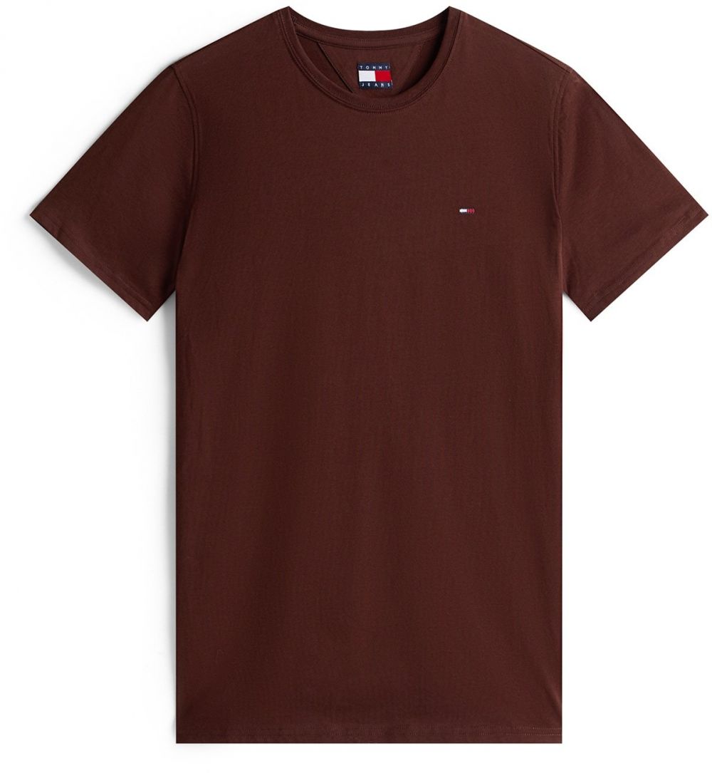 Tommy Jeans Tričko  námornícka modrá / hnedá / červená / biela