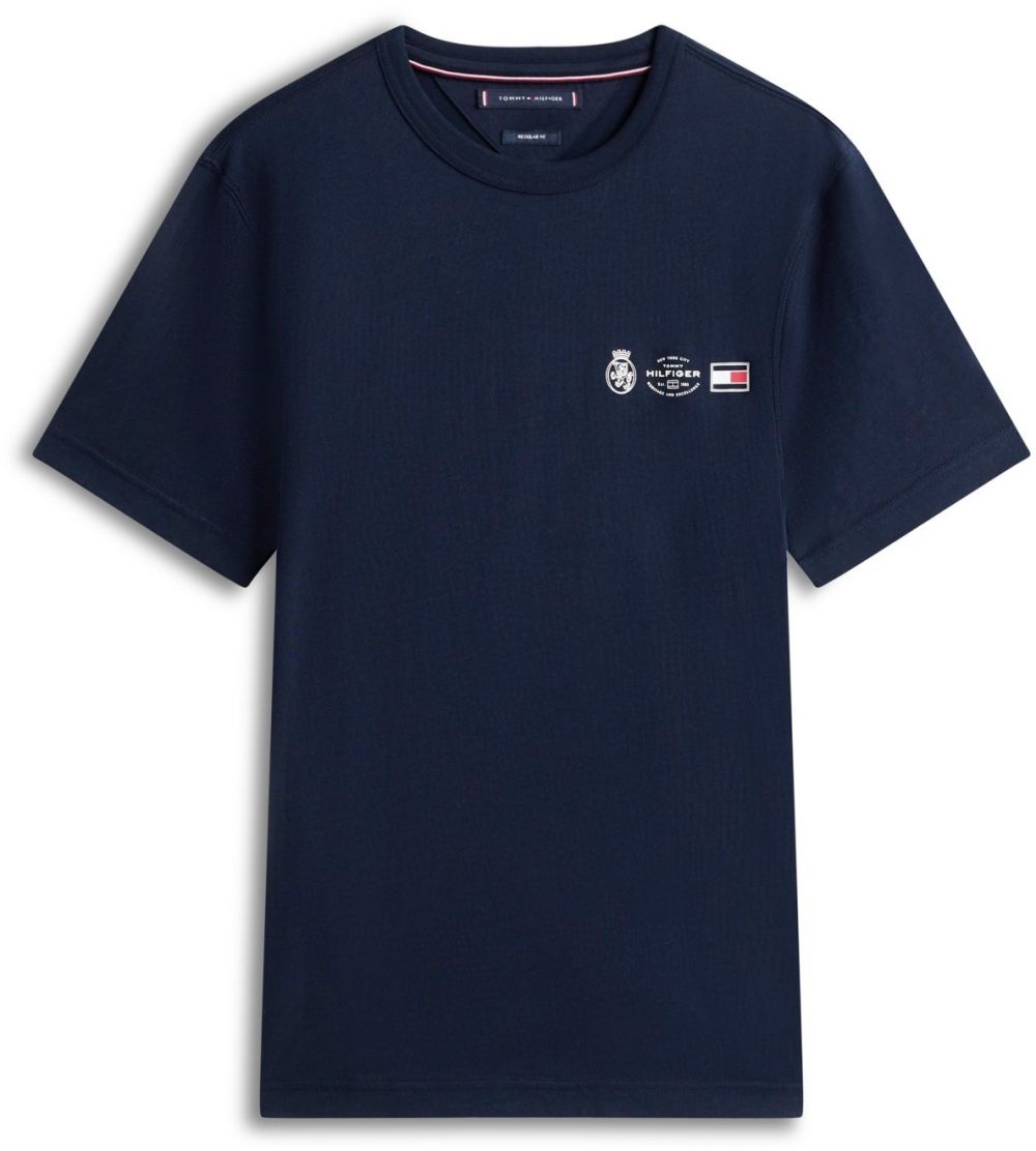 TOMMY HILFIGER Tričko  námornícka modrá / červená / biela