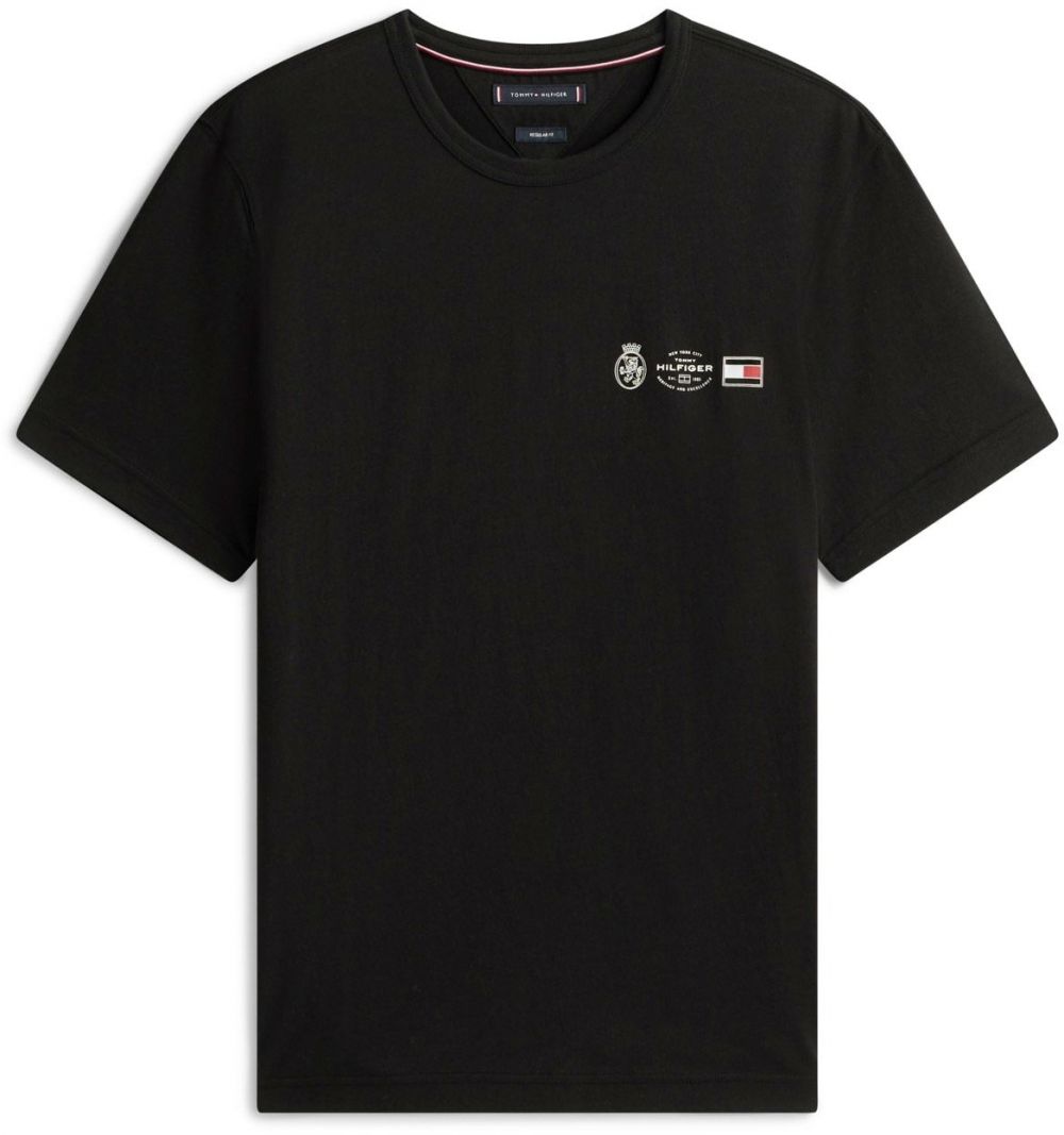 TOMMY HILFIGER Tričko  červená / čierna / biela