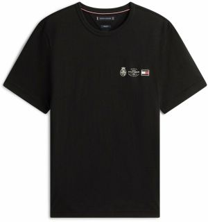 TOMMY HILFIGER Tričko  červená / čierna / biela