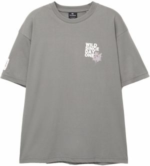 Pull&Bear Tričko  sivá / orgovánová / biela