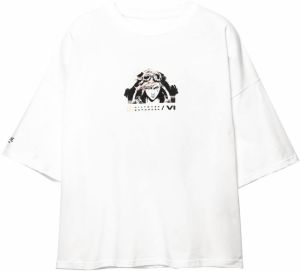 Pull&Bear Tričko 'ARCANE'  pastelovo ružová / čierna / biela