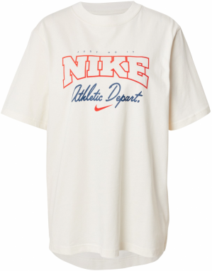 Nike Sportswear Tričko  tmavomodrá / oranžová / šedobiela