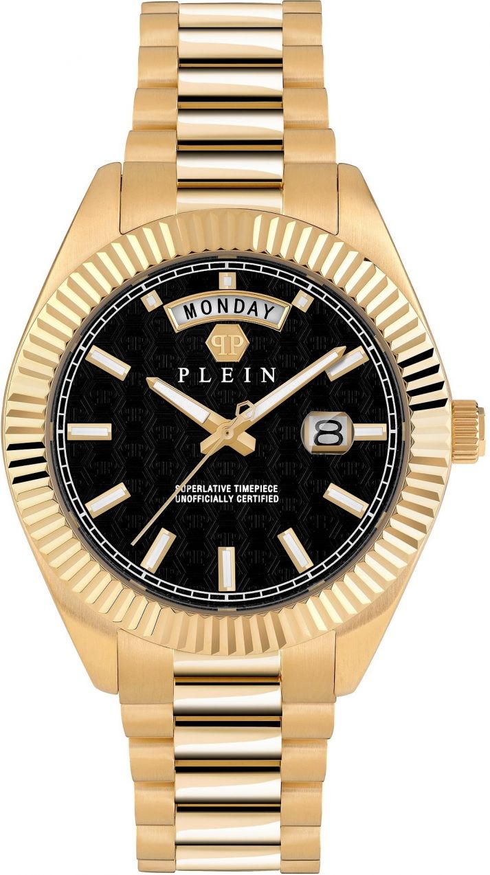 Philipp Plein Analógové hodinky  zlatá / čierna / biela