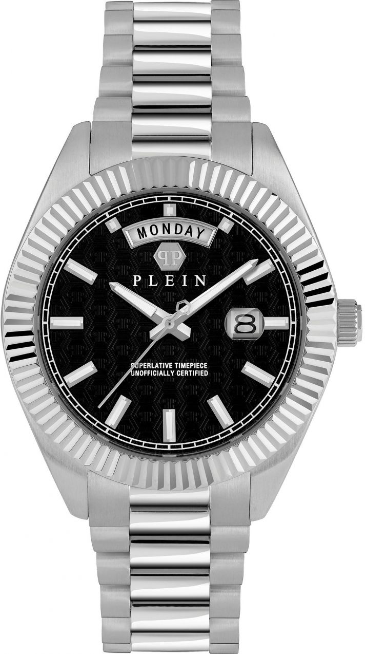 Philipp Plein Analógové hodinky  čierna / strieborná