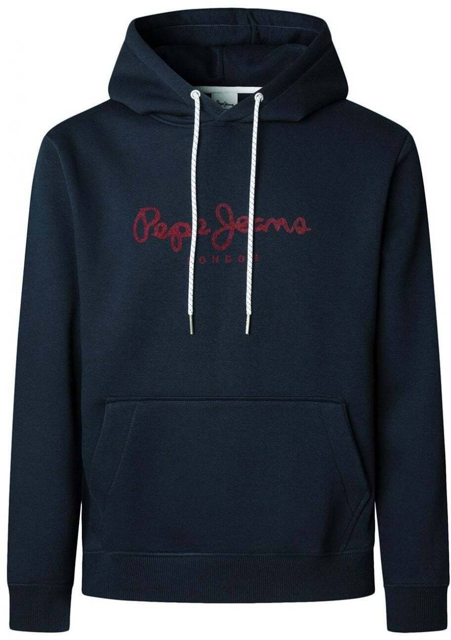 Pepe Jeans Mikina 'Macbeth'  tmavomodrá / tmavočervená