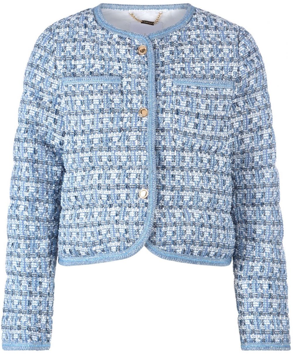 Rich & Royal Blejzer  modrá denim / šedobiela