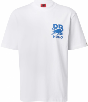 HUGO Tričko 'Dartox_RB'  modrá / biela