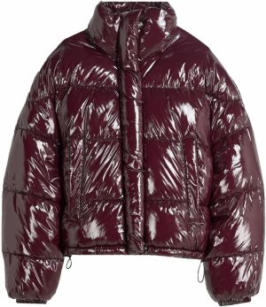 Bershka Zimná bunda  burgundská