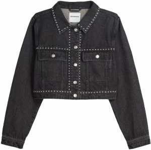 Bershka Prechodná bunda  čierny denim