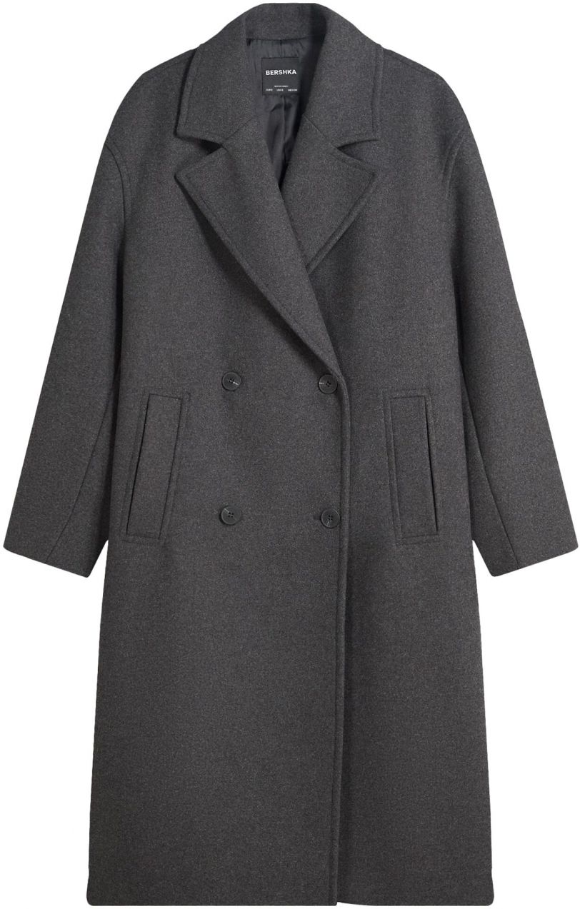 Bershka Prechodný kabát  antracitová