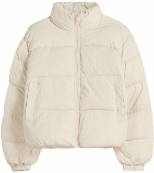 Bershka Zimná bunda  biela ako vlna