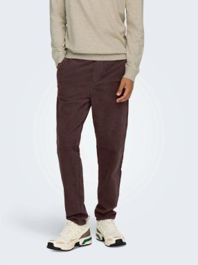 Only & Sons Nohavice 'ONSLinus'  tmavohnedá