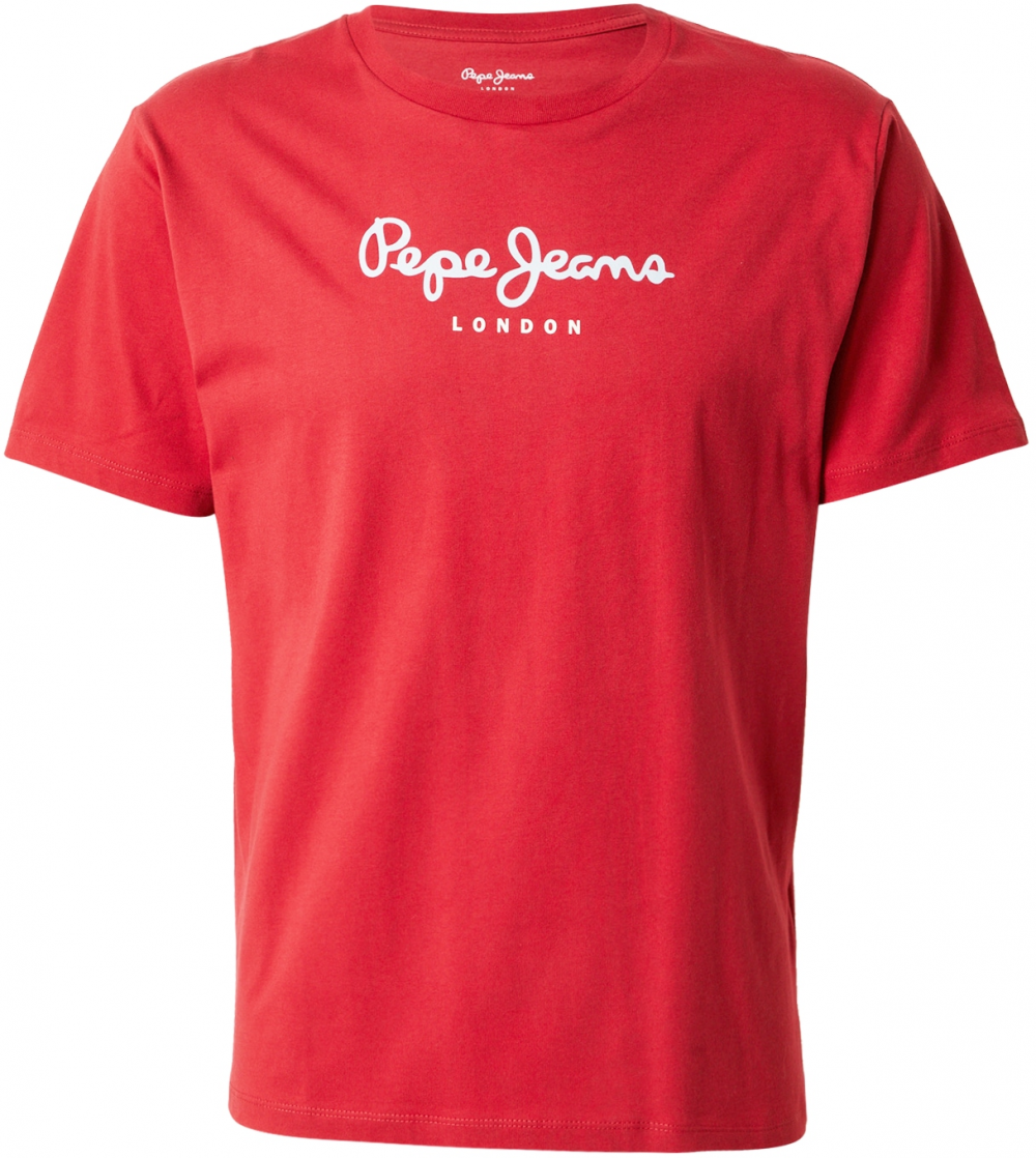 Pepe Jeans Tričko 'Eggo'  jasne červená / biela