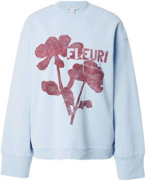 TOPSHOP Mikina 'Gaby'  svetlomodrá / bordová