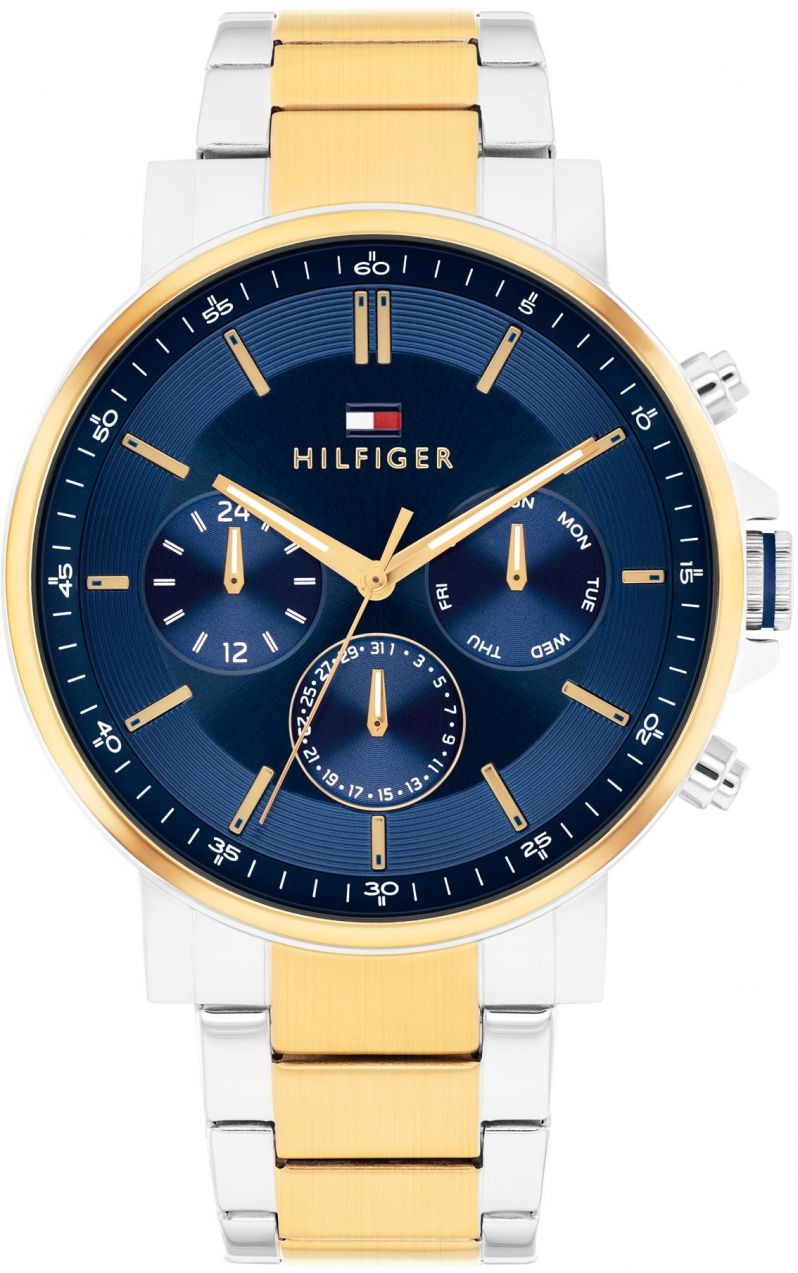 TOMMY HILFIGER Analógové hodinky 'Tyson'  zlatá / strieborná