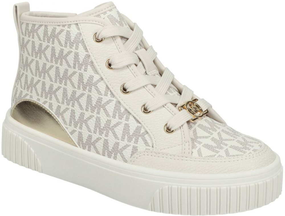 Michael Kors Kids Tenisky 'SHEA'  slonová kosť / tmavohnedá / zlatá