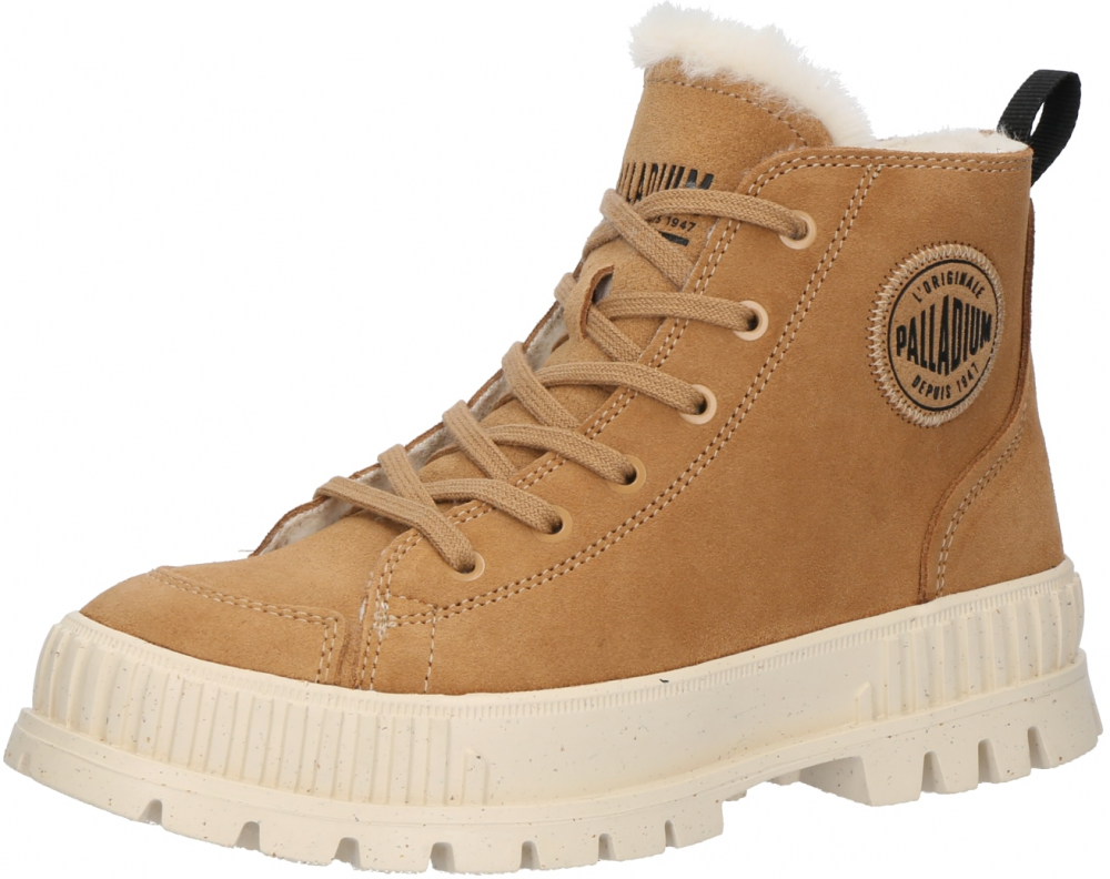 Palladium Šnurovacie členkové čižmy 'Pallashock'  sépiová / čierna