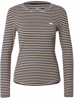 LEVI'S ® Tričko 'Essential Housemark Long Sleeve Tee'  béžová / čierna / strieborná