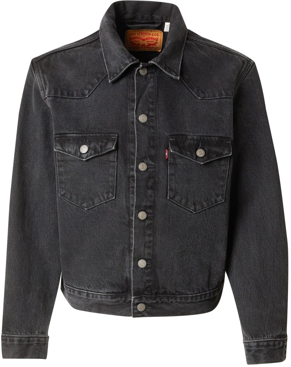 LEVI'S ® Prechodná bunda 'Western Trucker'  čierny denim