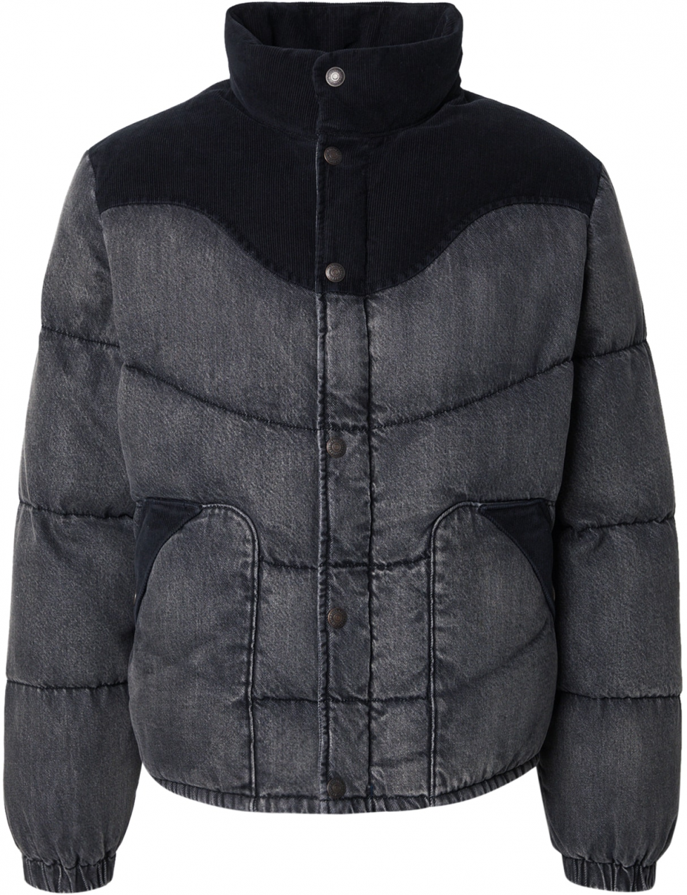 LEVI'S ® Prechodná bunda 'Wild West Short Puffer Jacket'  čierna / čierny denim