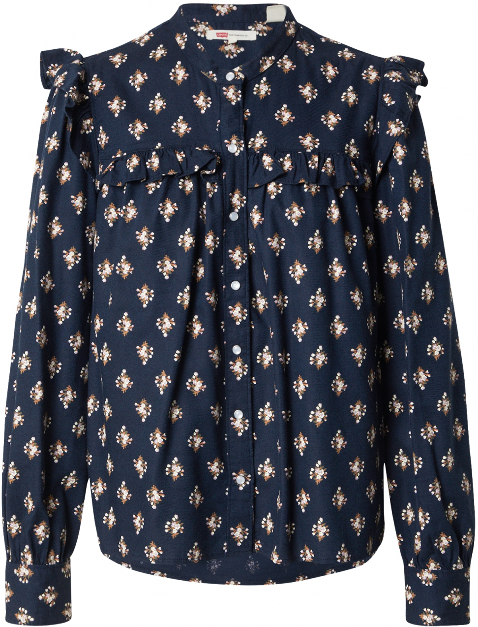 LEVI'S ® Blúzka 'Gianna LS Blouse'  tmavomodrá / olivová / pastelovo fialová / svetlooranžová
